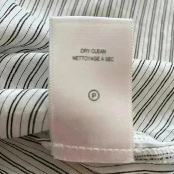 A.L.C. Silk & Cotton Blend Striped Blouse in White and Charcoal Size 2 - Picture 10 of 15